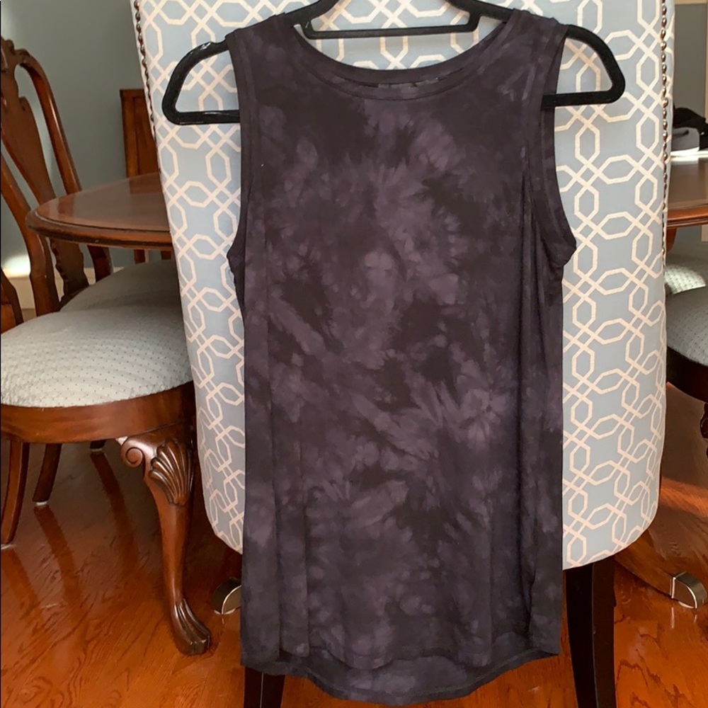 Tahari Black Tie Dye Tank Top